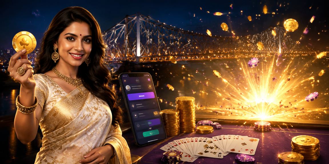Player enjoying rummy game in India
